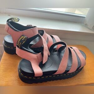 Dr. Martens Pink and Black Platform Sandals